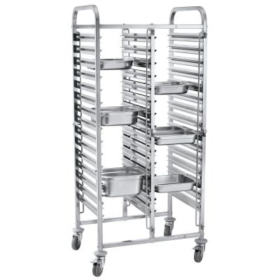 Dvojitý vozík pro přepravu kontejnerů 30×GN 1/1, HENDI, 798x610x(H)1710mm | 810576